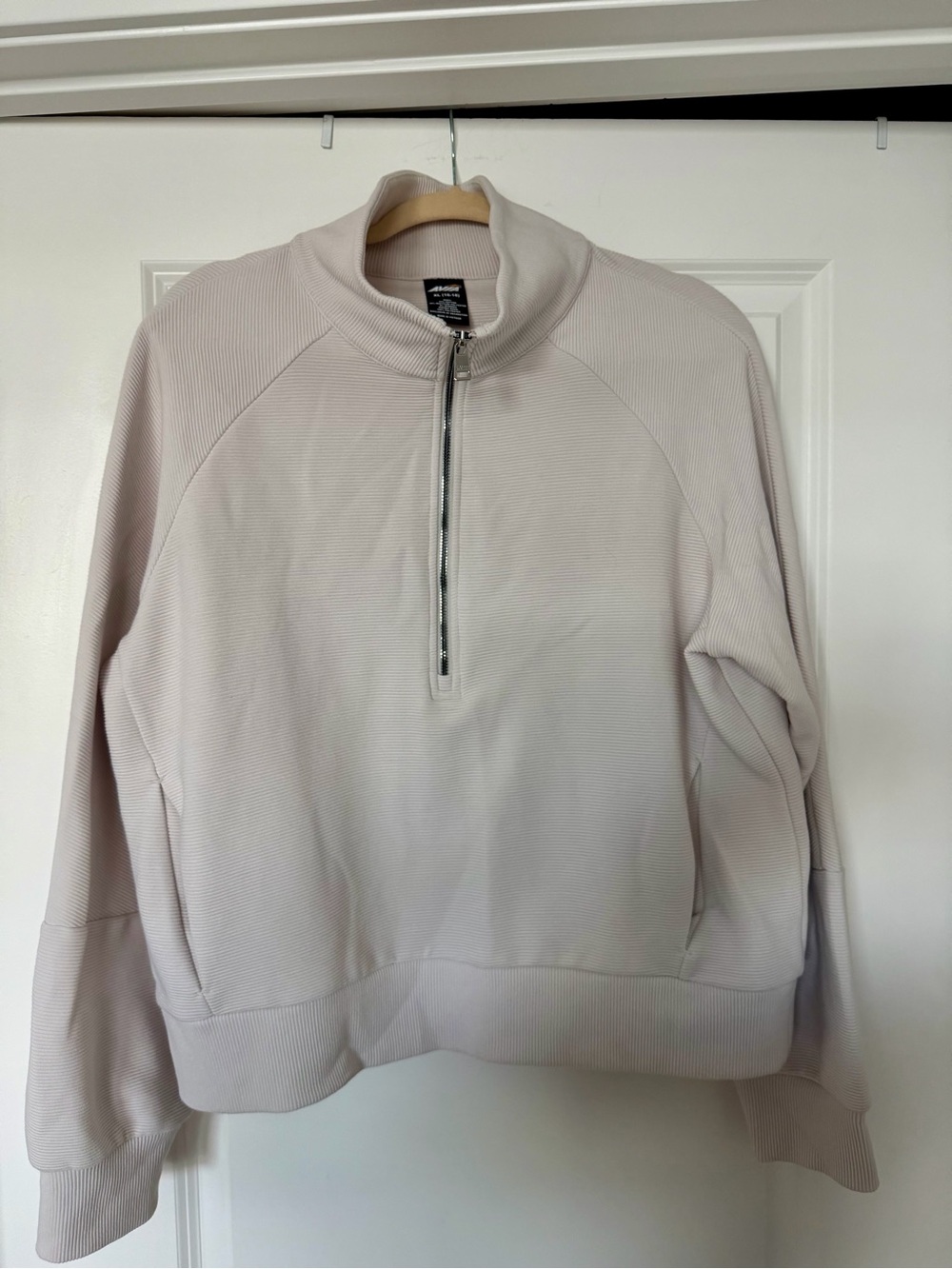 Avia Women's Half-Zip Pullover Sweatshirt - Light Taupe